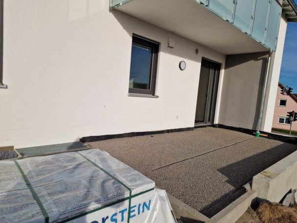 Split eingearbeitet für die Terrasse