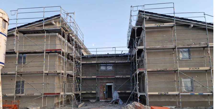 Eingangsbereich verputzt